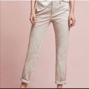 Anthro khaki ribbon chinos